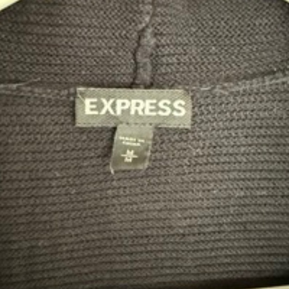 Express Black Ribbed Cardigan - Size M - Picture 2 of 4